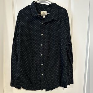American Eagle Black Poka Dot dress shirt